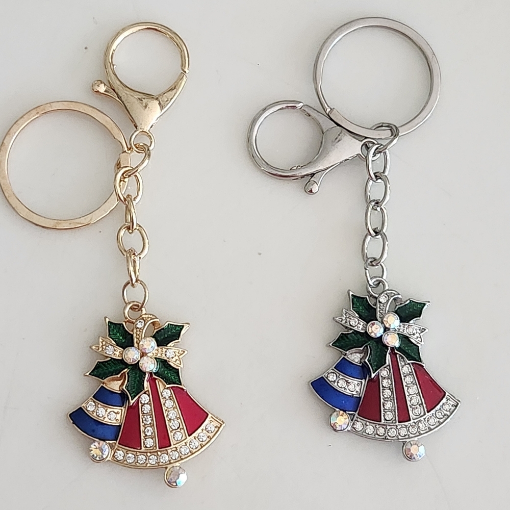 Christmas Bag Charm Or Key Ring..New In Packaging! Great Stocking Stuffers! - Picture 1 of 2